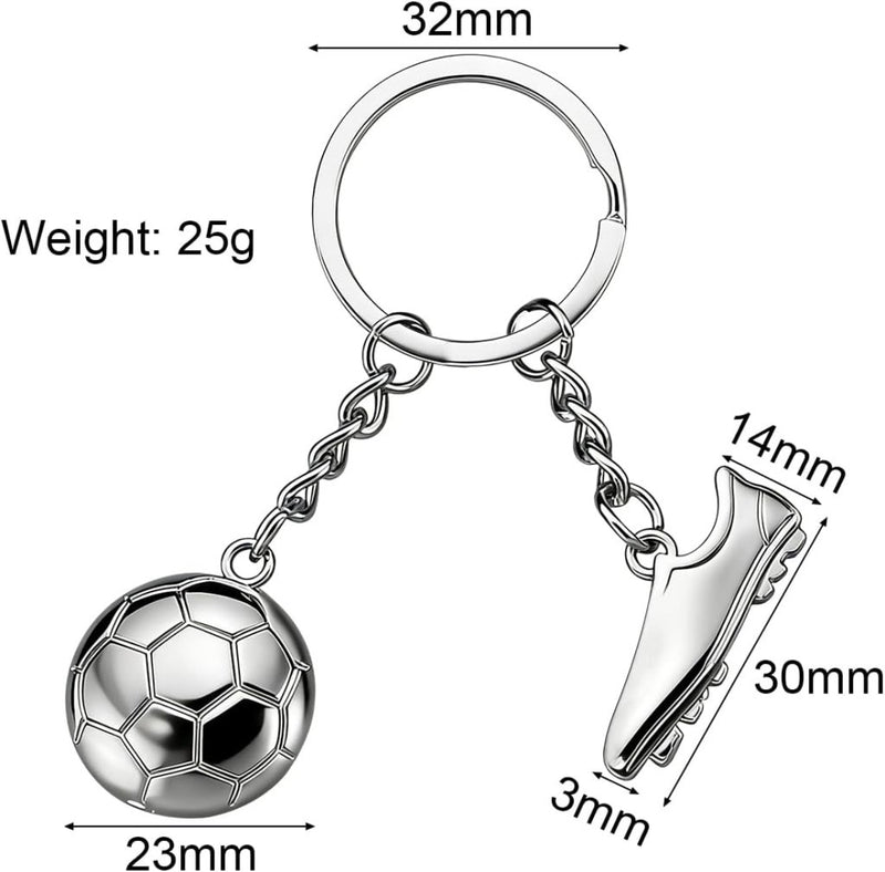Laden Sie das Bild in Galerie -Viewer, Voetbal sleutelhanger met metalen hanger - happygetfit.com
