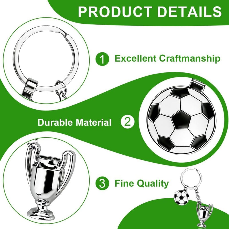 Laden Sie das Bild in Galerie -Viewer, Voetbal sleutelhanger met metalen hanger - happygetfit.com

