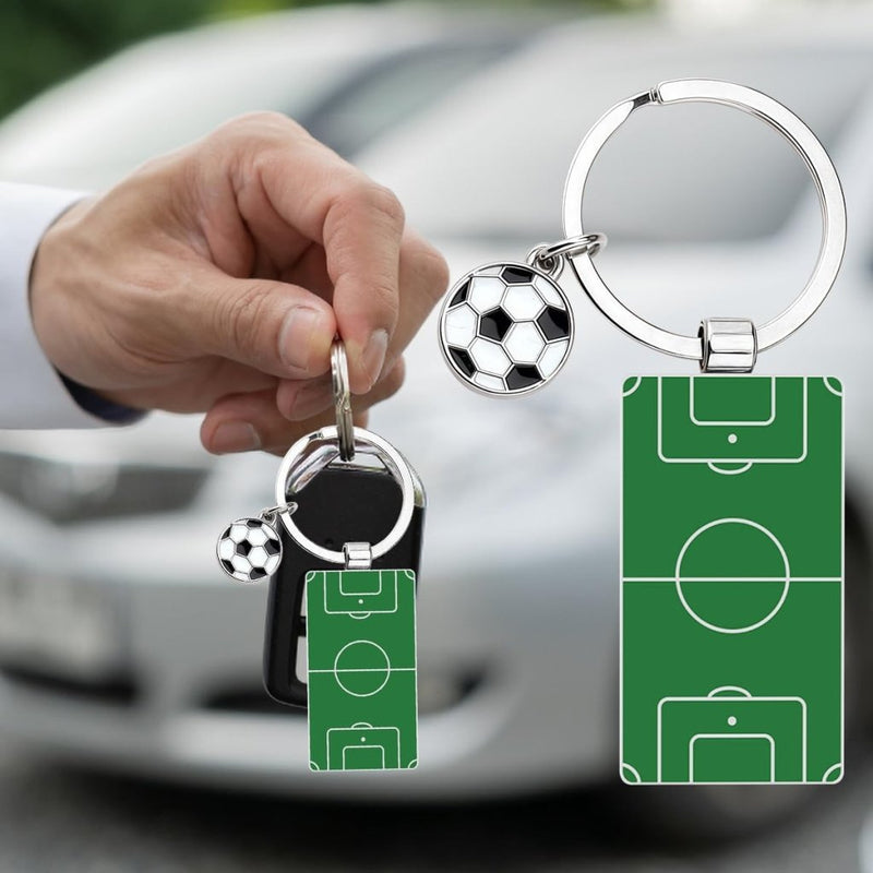 Laden Sie das Bild in Galerie -Viewer, Voetbal sleutelhanger met metalen hanger - happygetfit.com
