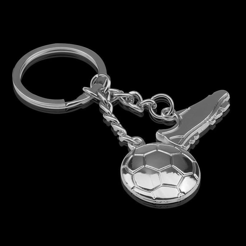 Chargez l'image dans la visionneuse de la galerie, Voetbal sleutelhangers set van 4 zilver - happygetfit.com
