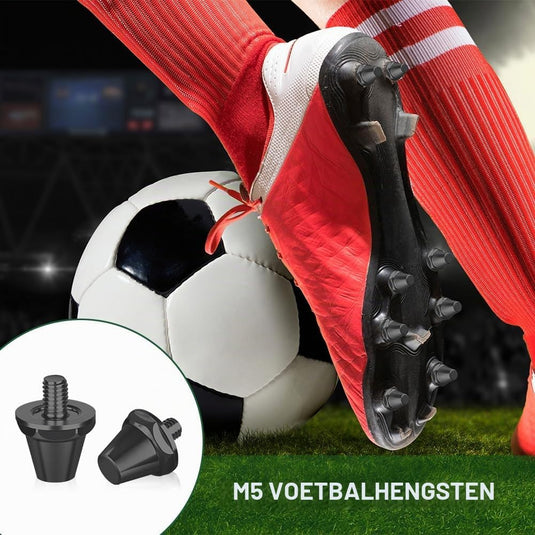 Voetbalnoppen 12 stuks van slijtvast kunststof met schroefdraad in 13 en 16 mm inclusief noppensleutel – schoennoppen – rugbynoppen - happygetfit.com