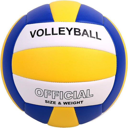 Volleybal maat 5 PU leer zacht indoor outdoor volleyballen sport training spel spelen bal voor beginners, tieners en volwassenen, 8,2 - happygetfit.com