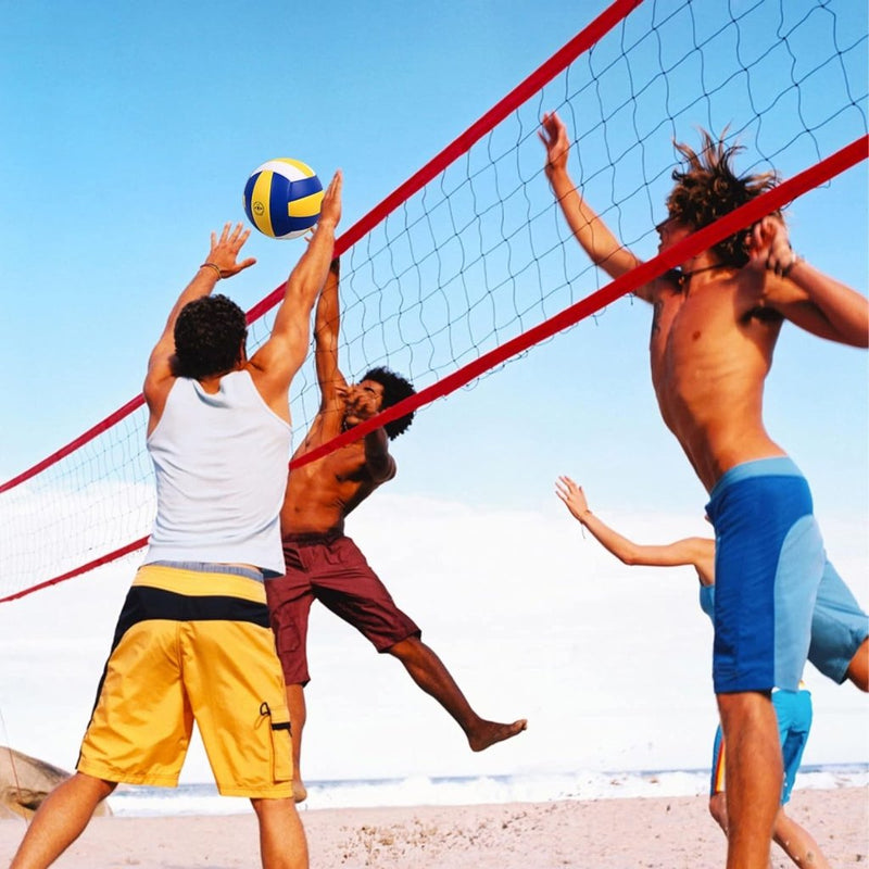 Laad afbeelding in Galerijviewer, Volleybal maat 5 PU leer zacht indoor outdoor volleyballen sport training spel spelen bal voor beginners, tieners en volwassenen, 8,2 - happygetfit.com
