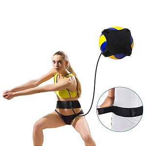 Laad afbeelding in Galerijviewer, Volleybal Trainingsapparatuur, Volleybal Serve-kit Volleybaltrainingshulp met Taille Riem voor Solo Oefeningen van Arm-rotaties, Serveren, Smashen en Slaan - happygetfit.com
