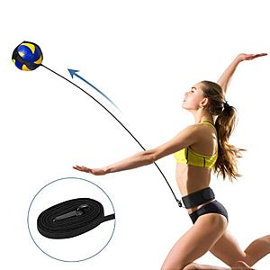 Laad afbeelding in Galerijviewer, Volleybal Trainingsapparatuur, Volleybal Serve-kit Volleybaltrainingshulp met Taille Riem voor Solo Oefeningen van Arm-rotaties, Serveren, Smashen en Slaan - happygetfit.com
