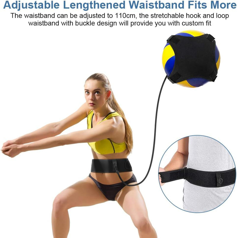 Laad afbeelding in Galerijviewer, Volleybal Trainingsapparatuur, Volleybal Serve-kit Volleybaltrainingshulp met Taille Riem voor Solo Oefeningen van Arm-rotaties, Serveren, Smashen en Slaan - happygetfit.com
