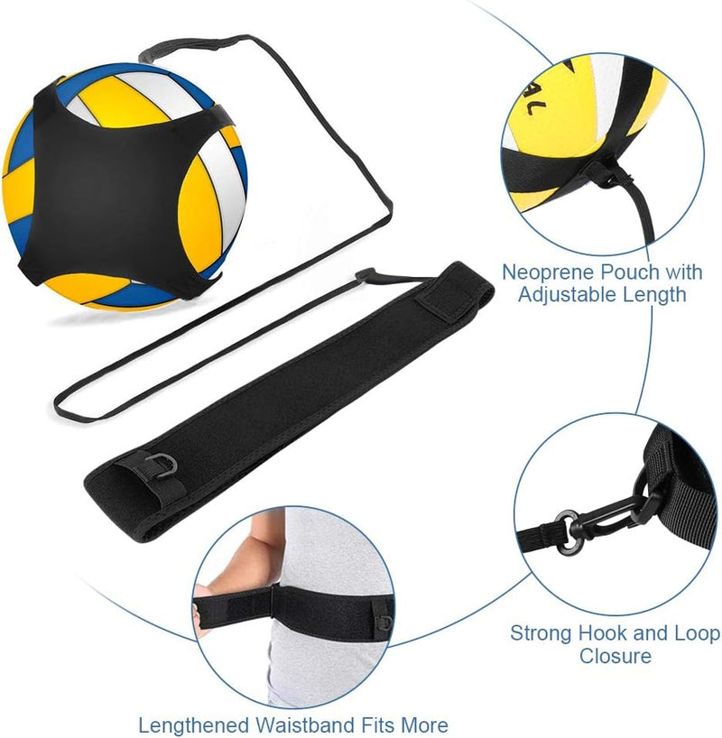 Laad afbeelding in Galerijviewer, Volleybal Trainingsapparatuur, Volleybal Serve-kit Volleybaltrainingshulp met Taille Riem voor Solo Oefeningen van Arm-rotaties, Serveren, Smashen en Slaan - happygetfit.com
