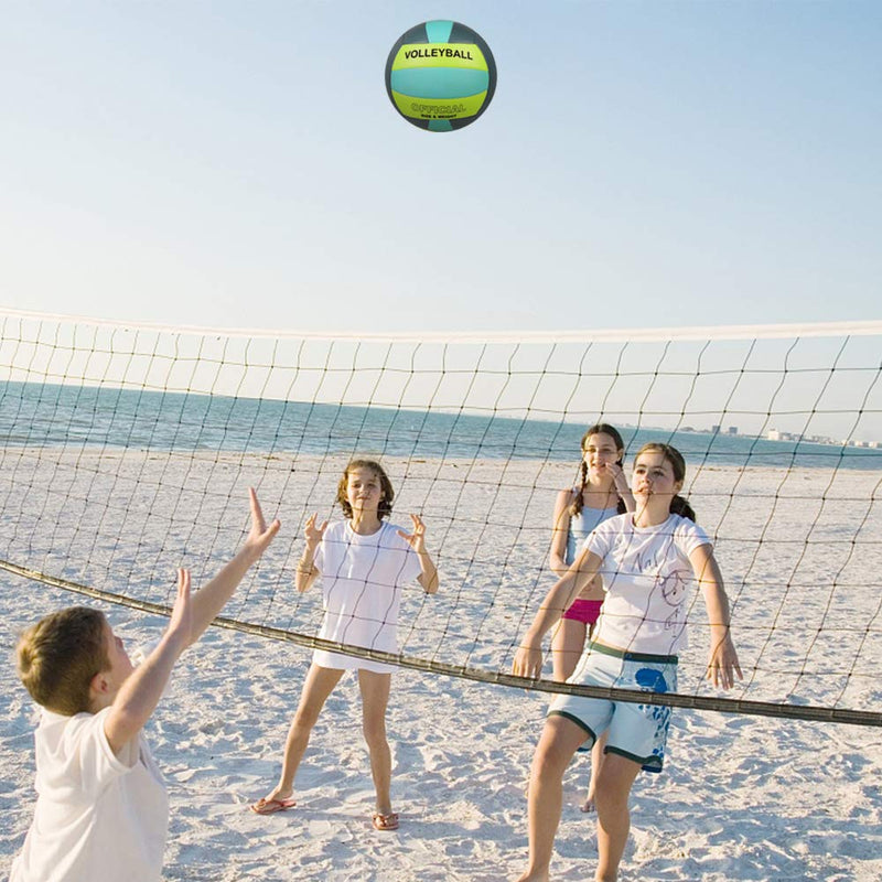 Laad afbeelding in Galerijviewer, Volleyball Size 5 PU Leather Soft Indoor Outdoor Volleyballs Sports Training Game Play Ball for Beginner, Teenager, Adult, 8.2 - happygetfit.com
