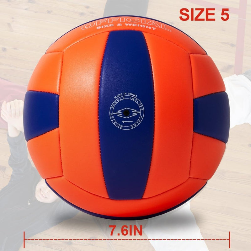 Laad afbeelding in Galerijviewer, Volleyball Size 5 PU Leather Soft Indoor Outdoor Volleyballs Sports Training Game Play Ball for Beginner, Teenager, Adult, 8.2 - happygetfit.com
