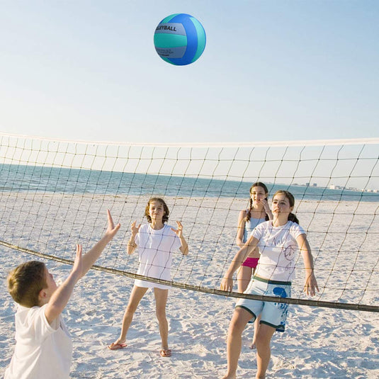 Volleyball Size 5 PU Leather Soft Indoor Outdoor Volleyballs Sports Training Game Play Ball for Beginner, Teenager, Adult, 8.2 - happygetfit.com