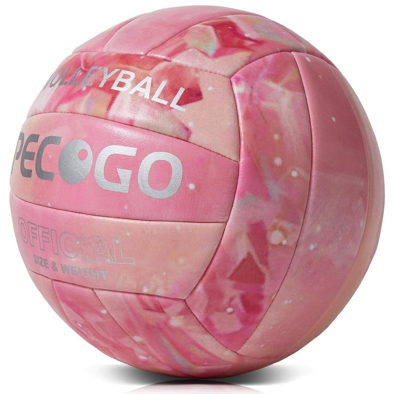 Laad afbeelding in Galerijviewer, Volleyball Size 5 PU Leather Soft Indoor Outdoor Volleyballs Sports Training Game Play Ball for Beginner, Teenager, Adult, 8.2 - happygetfit.com

