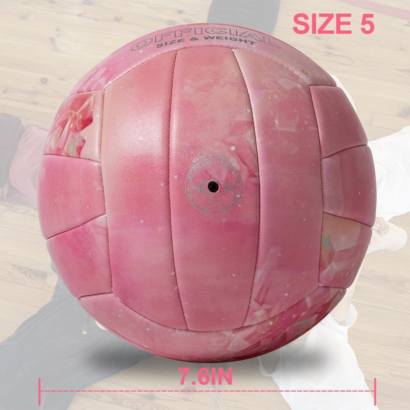 Laad afbeelding in Galerijviewer, Volleyball Size 5 PU Leather Soft Indoor Outdoor Volleyballs Sports Training Game Play Ball for Beginner, Teenager, Adult, 8.2 - happygetfit.com
