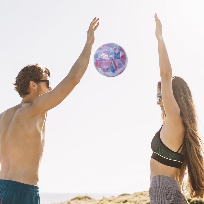 Laad afbeelding in Galerijviewer, Volleyball Size 5 PU Leather Soft Indoor Outdoor Volleyballs Sports Training Game Play Ball for Beginner, Teenager, Adult, 8.2 - happygetfit.com
