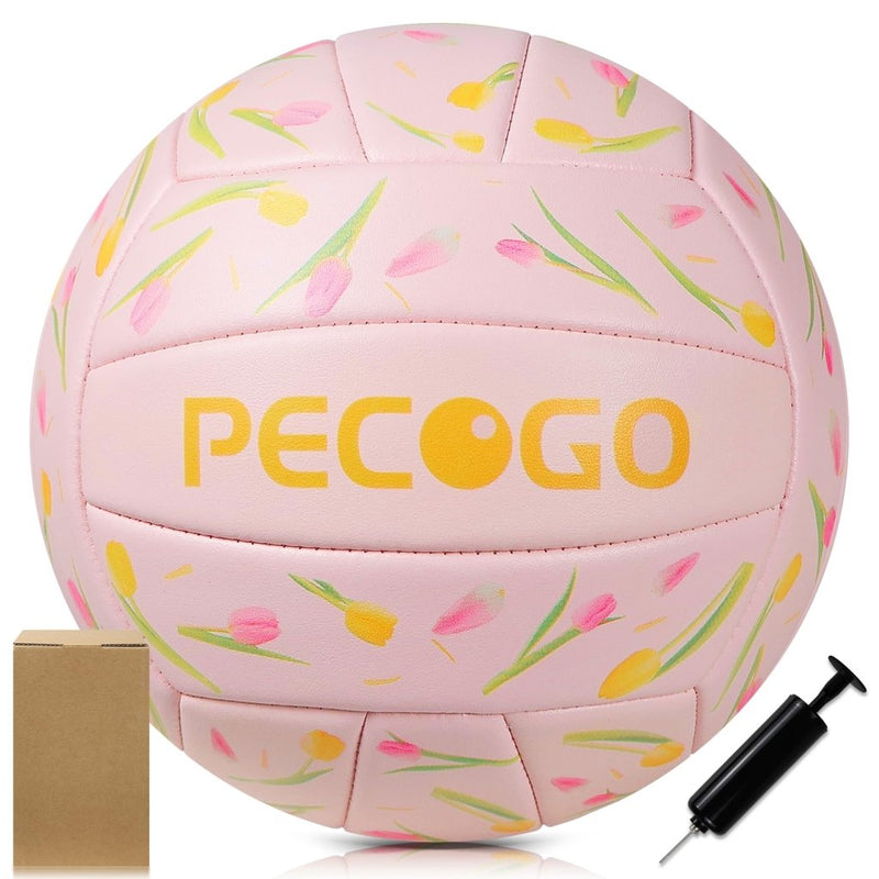 Laad afbeelding in Galerijviewer, Volleyball Size 5 PU Leather Soft Indoor Outdoor Volleyballs Sports Training Game Play Ball for Beginner, Teenager, Adult, 8.2 - happygetfit.com
