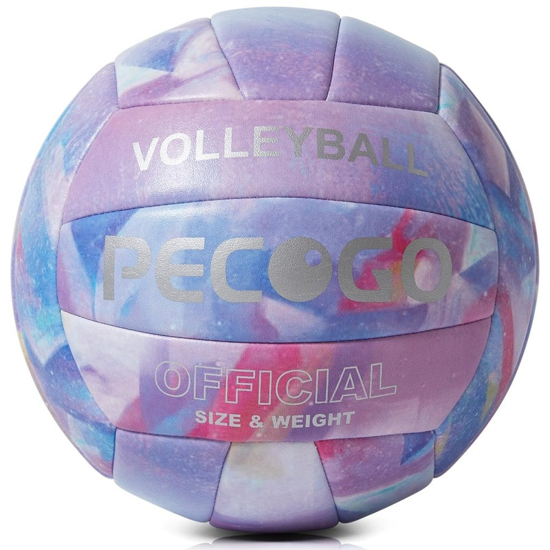 Laad afbeelding in Galerijviewer, Volleyball Size 5 PU Leather Soft Indoor Outdoor Volleyballs Sports Training Game Play Ball for Beginner, Teenager, Adult, 8.2 - happygetfit.com
