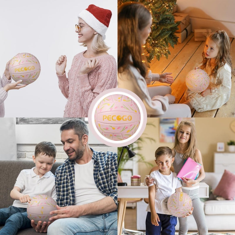 Laad afbeelding in Galerijviewer, Volleyball Size 5 PU Leather Soft Indoor Outdoor Volleyballs Sports Training Game Play Ball for Beginner, Teenager, Adult, 8.2 - happygetfit.com
