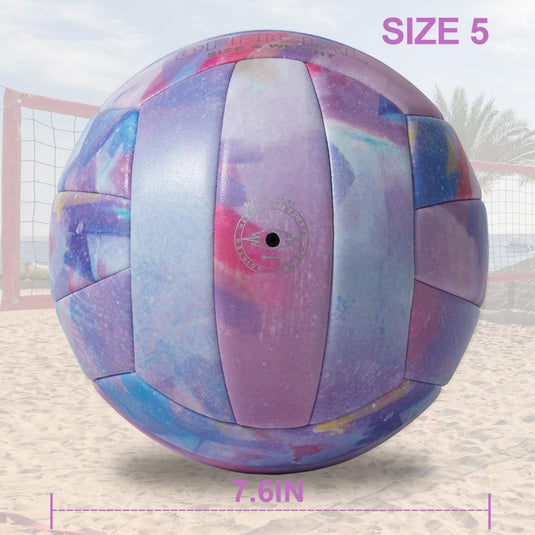 Volleyball Size 5 PU Leather Soft Indoor Outdoor Volleyballs Sports Training Game Play Ball for Beginner, Teenager, Adult, 8.2 - happygetfit.com