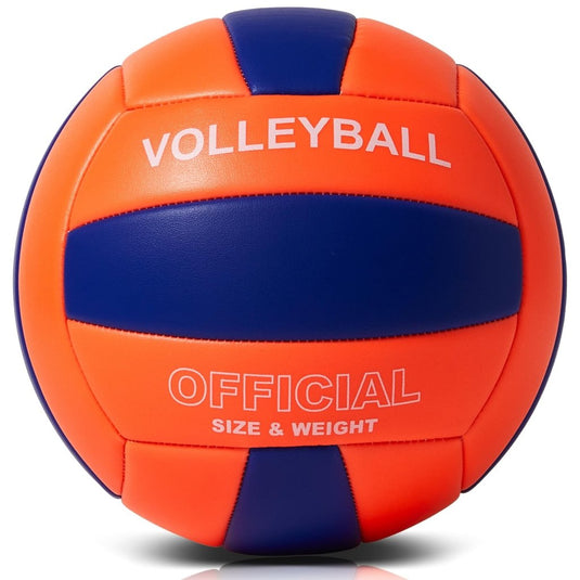 Volleyball Size 5 PU Leather Soft Indoor Outdoor Volleyballs Sports Training Game Play Ball for Beginner, Teenager, Adult, 8.2 - happygetfit.com