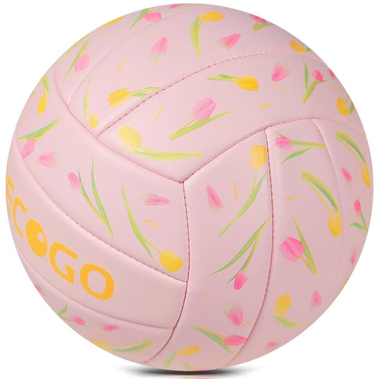 Volleyball Size 5 PU Leather Soft Indoor Outdoor Volleyballs Sports Training Game Play Ball for Beginner, Teenager, Adult, 8.2 - happygetfit.com