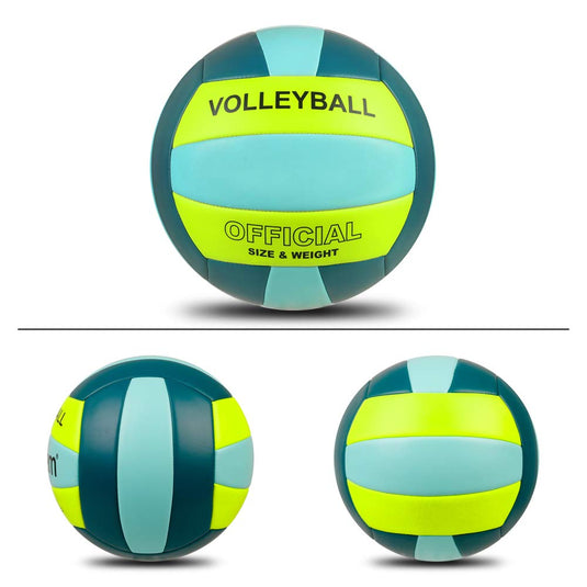 Volleyball Size 5 PU Leather Soft Indoor Outdoor Volleyballs Sports Training Game Play Ball for Beginner, Teenager, Adult, 8.2 - happygetfit.com