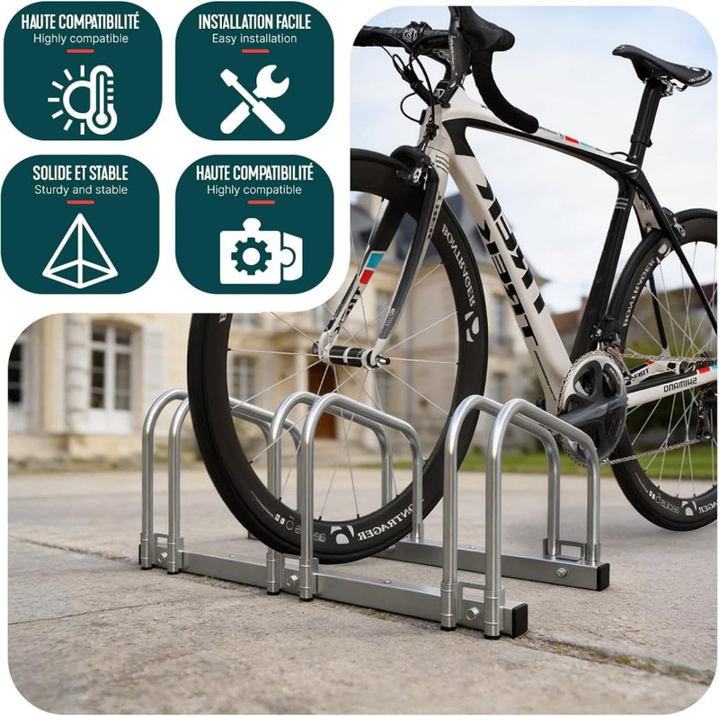 Laad afbeelding in Galerijviewer, VOUNOT 3 Bike Stand Floor or Wall mounted bike rack for garage Bicycle Parking rack Cycle Storage Locking Stand - happygetfit.com
