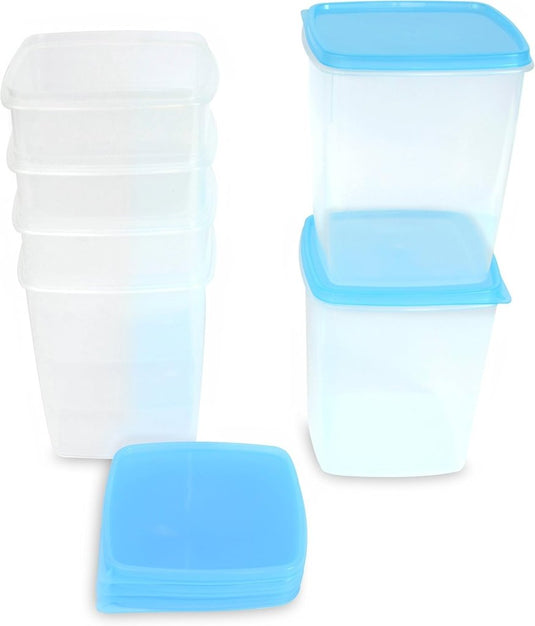 Vriesdozen set van 10 stuks 0,5 liter lichtblauw - happygetfit.com