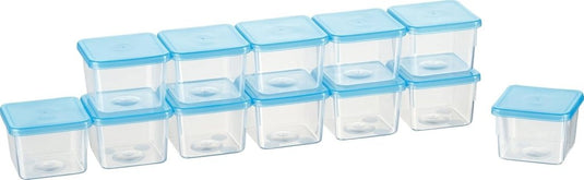 Vriesdozen set van 10 stuks 0,5 liter lichtblauw - happygetfit.com