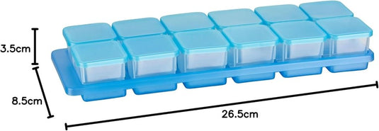 Vriesdozen set van 10 stuks 0,5 liter lichtblauw - happygetfit.com