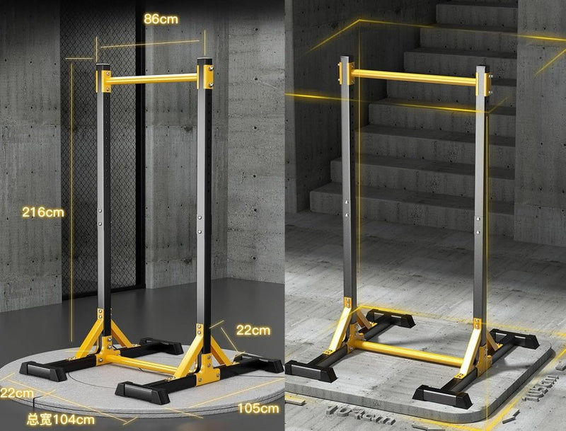 Laad afbeelding in Galerijviewer, Vrijstaand pull-up station verstelbaar 150-210 cm tot 200 kg – optrekstang – krachtstation - happygetfit.com
