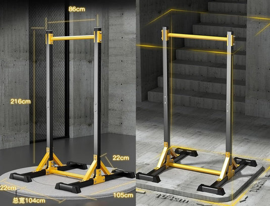 Vrijstaand pull-up station verstelbaar 150-210 cm tot 200 kg – optrekstang – krachtstation - happygetfit.com