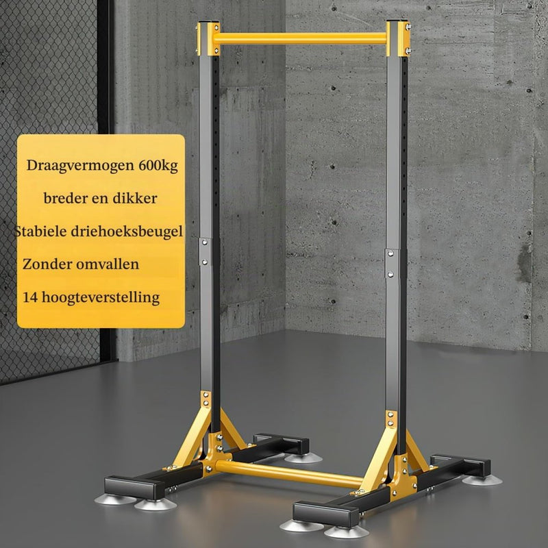 Laad afbeelding in Galerijviewer, Vrijstaand pull-up station verstelbaar 150-210 cm tot 200 kg – optrekstang – krachtstation - happygetfit.com
