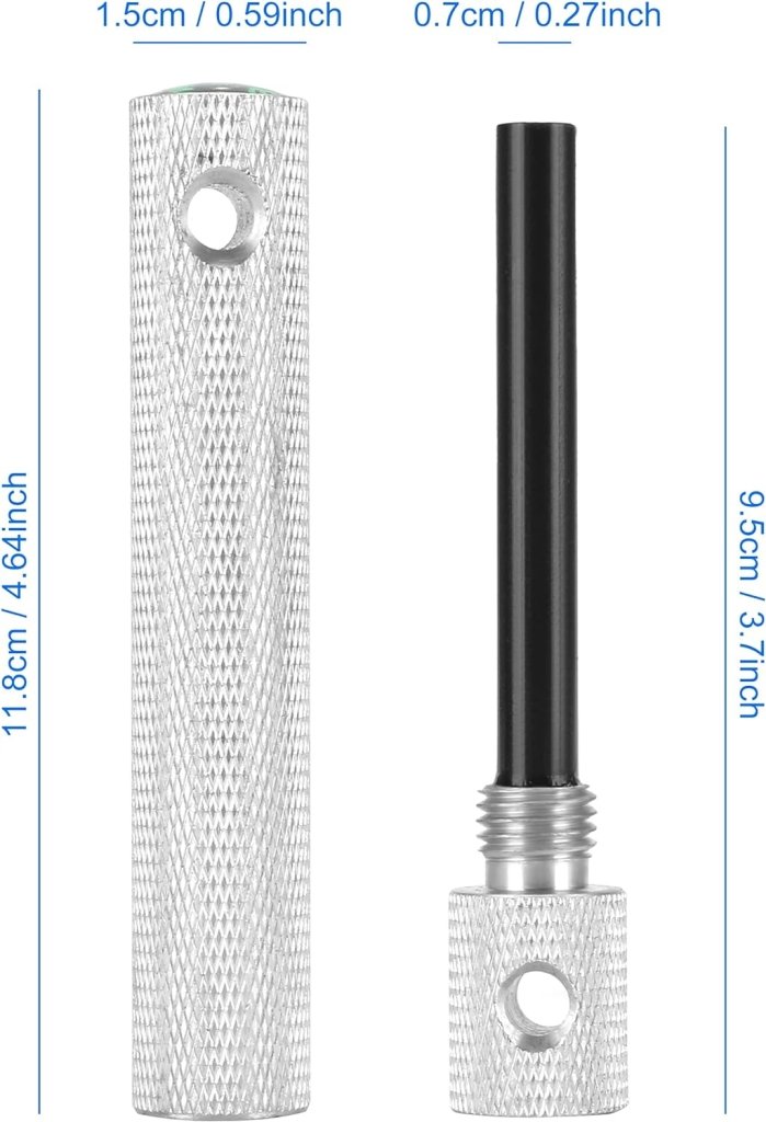 Laad afbeelding in Galerijviewer, Vuursteen, vuurstaal, in robuuste aluminium behuizing, vuurstarter, voor outdoor, survival, camping, jacht, lengte van de stift 6 cm, 9.000 ontstekingen, met flessenopener, zilver of zwart - happygetfit.com
