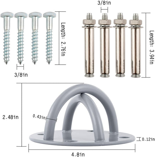 Wall Ceiling Mount Bracket for Gym & Home Suspension Straps Anchor for Olympic Rings Fitness Training Yoga Swing Battle Ropes Resistance Band & Boxing Equipment - happygetfit.com
