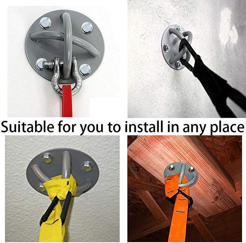 Laad afbeelding in Galerijviewer, Wall Ceiling Mount Bracket for Gym &amp; Home Suspension Straps Anchor for Olympic Rings Fitness Training Yoga Swing Battle Ropes Resistance Band &amp; Boxing Equipment - happygetfit.com
