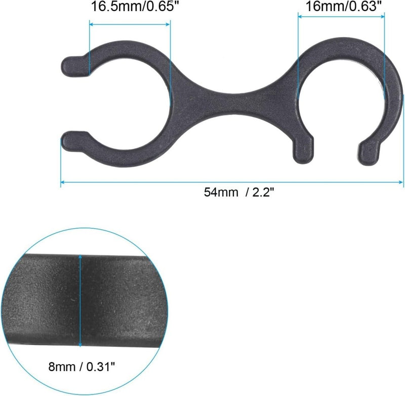 Carica l’immagine nel visualizzatore della galleria, Wandelstok clips 8 stuks voor 16-16,5 mm stokken zwart – trekkingstok houders – wandel accessoires - happygetfit.com
