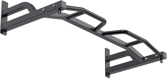 Wandgemonteerde optrekstang 122 cm met 12 gripposities tot 227 kg – pull-up bar – krachttraining - happygetfit.com