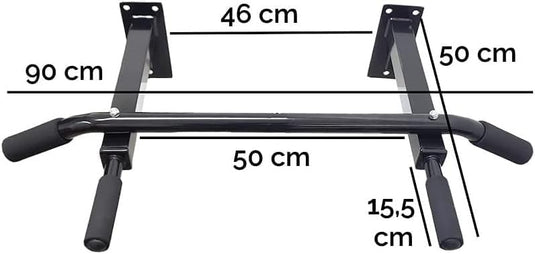 Wandgemonteerde optrekstang met 3 gripposities tot 150 kg – pull-up bar – krachttraining - happygetfit.com