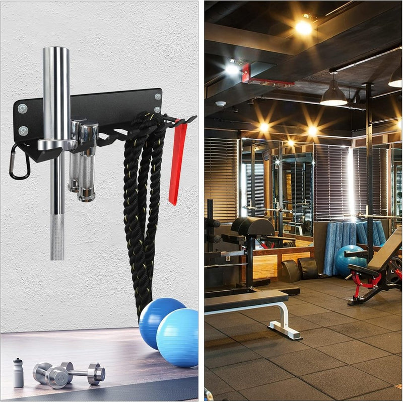 Load image into Gallery viewer, Wandrek voor fitnessaccessoires en halterstangen zwart - happygetfit.com
