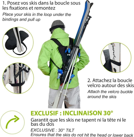 Wantalis Skiback, de revolutionaire skihouder om beide handen vrij te houden - happygetfit.com