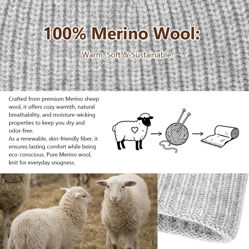 Charger l’image dans la visionneuse de galerie, Warme wintermuts van 100% merinowol voor dames en heren met hoofdomtrek 50-58 cm – thermomuts – skikleding - happygetfit.com
