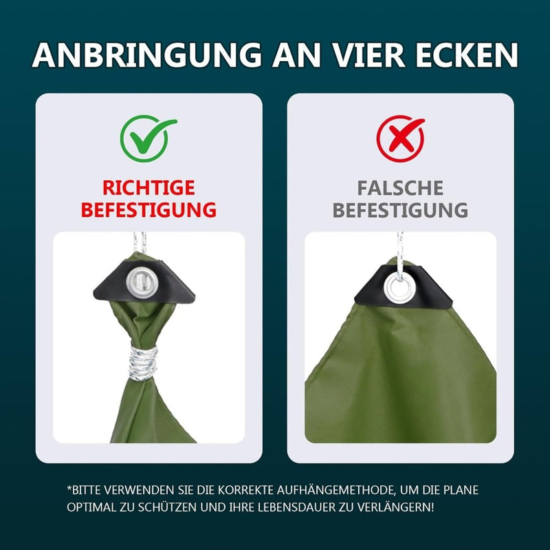 Carica immagine in Galleria Viewer, Waterdicht afdekzeil 2 x 5 meter 180 g/m² met versterkte randen – dekzeil – beschermzeil - happygetfit.com

