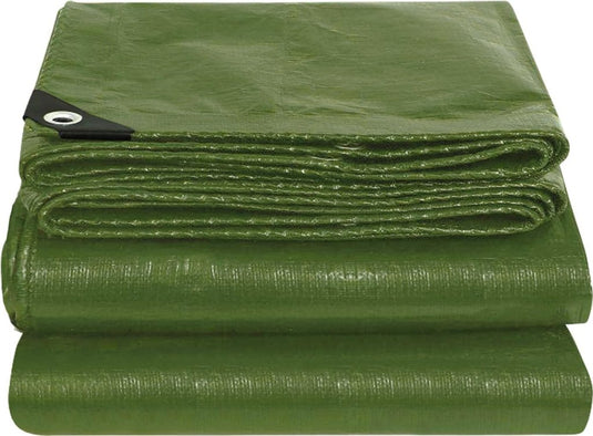 Waterdicht afdekzeil 2 x 5 meter 180 g/m² met versterkte randen – dekzeil – beschermzeil - happygetfit.com