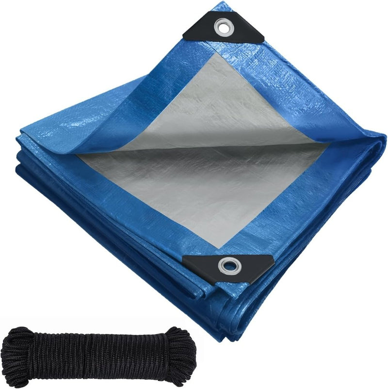 Carica immagine in Galleria Viewer, Waterdicht afdekzeil 2 x 6 meter 120 g/m² met ogen – PE dekzeil – beschermzeil - happygetfit.com
