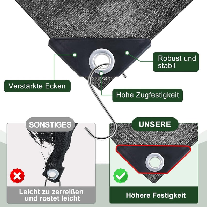 Carica immagine in Galleria Viewer, Waterdicht afdekzeil 2 x 6 meter 120 g/m² met ogen – PE dekzeil – beschermzeil - happygetfit.com
