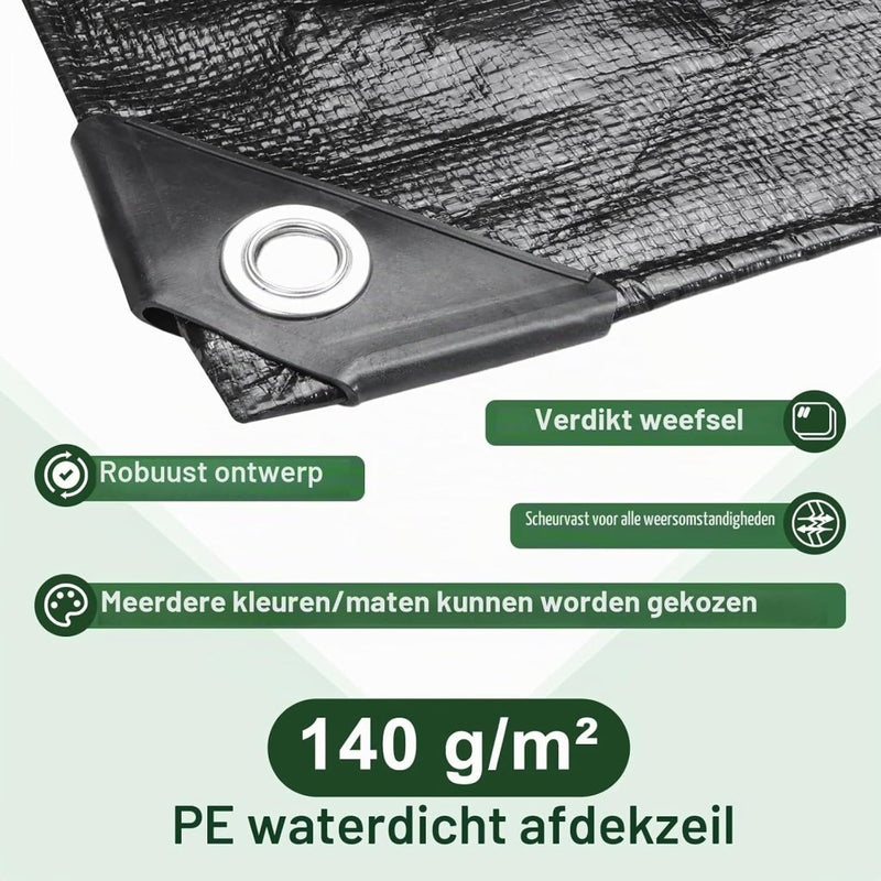Carica immagine in Galleria Viewer, Waterdicht afdekzeil 2 x 6 meter 120 g/m² met ogen – PE dekzeil – beschermzeil - happygetfit.com
