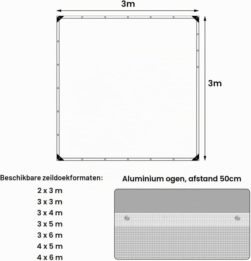 Carica immagine in Galleria Viewer, Waterdicht afdekzeil 4 x 6 meter 140 g/m² transparant met ogen – PE dekzeil – beschermzeil - happygetfit.com
