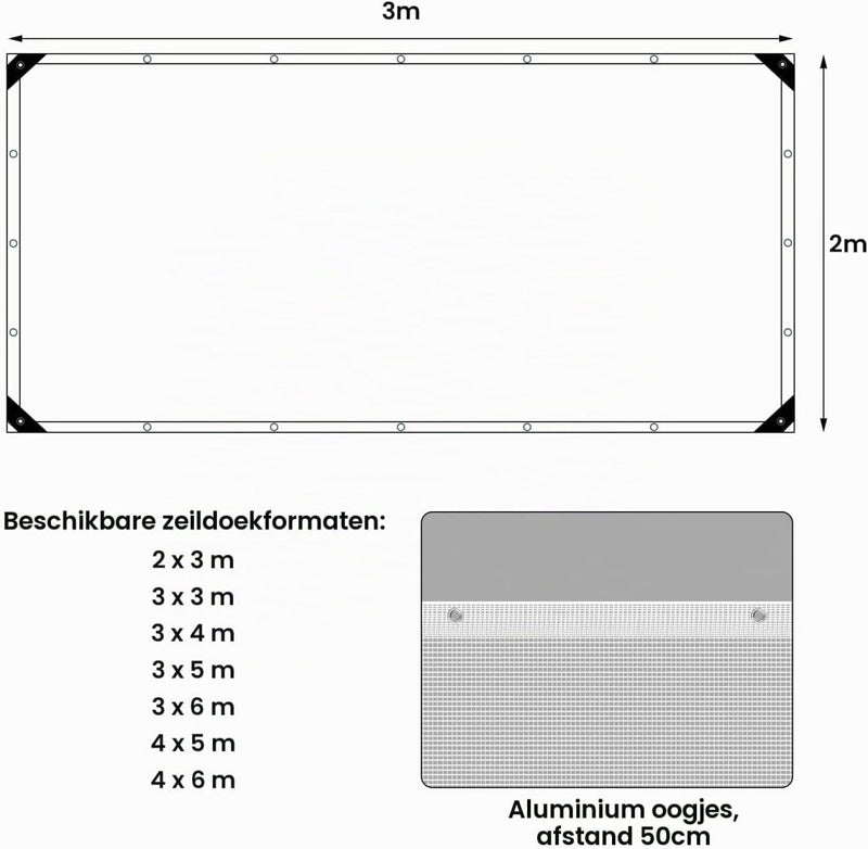 Carica immagine in Galleria Viewer, Waterdicht afdekzeil 4 x 6 meter 140 g/m² transparant met ogen – PE dekzeil – beschermzeil - happygetfit.com

