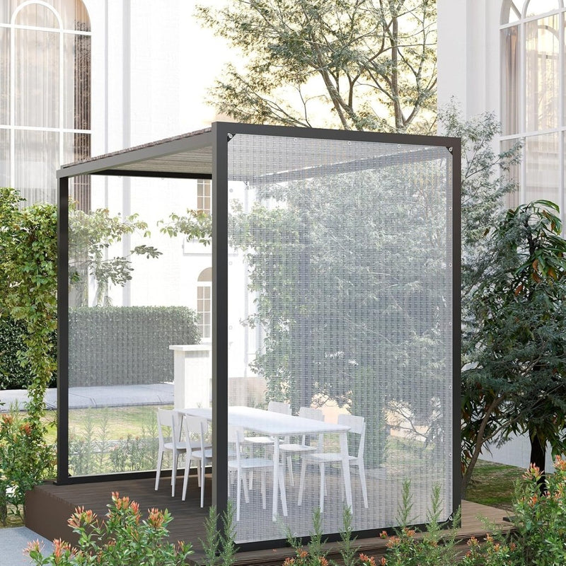 Carica immagine in Galleria Viewer, Waterdicht afdekzeil 4 x 6 meter 140 g/m² transparant met ogen – PE dekzeil – beschermzeil - happygetfit.com
