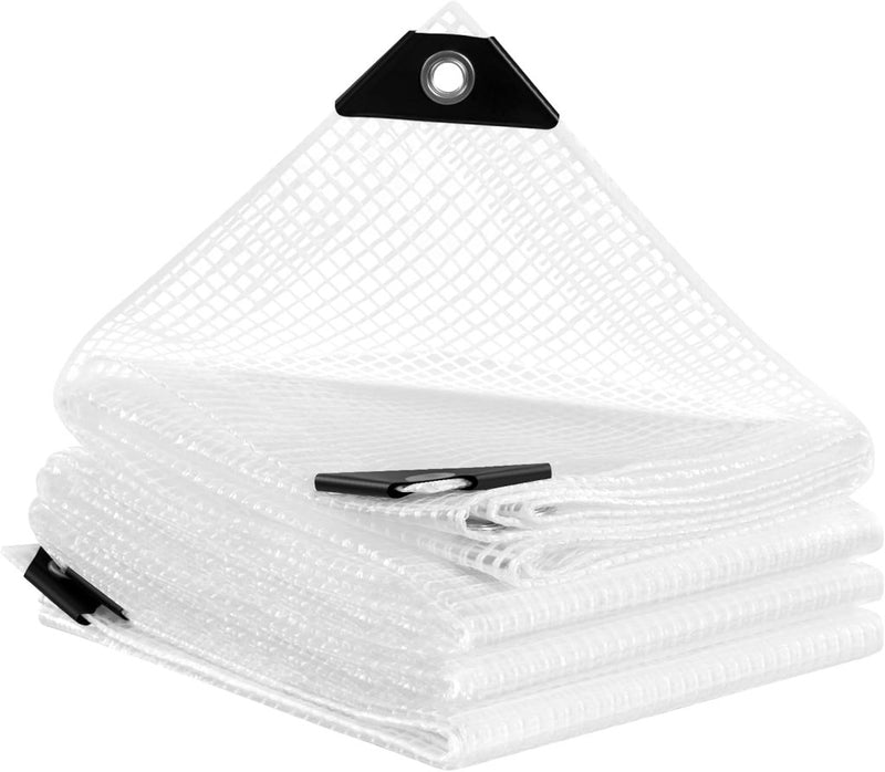 Carica immagine in Galleria Viewer, Waterdicht afdekzeil 4 x 6 meter 140 g/m² transparant met ogen – PE dekzeil – beschermzeil - happygetfit.com
