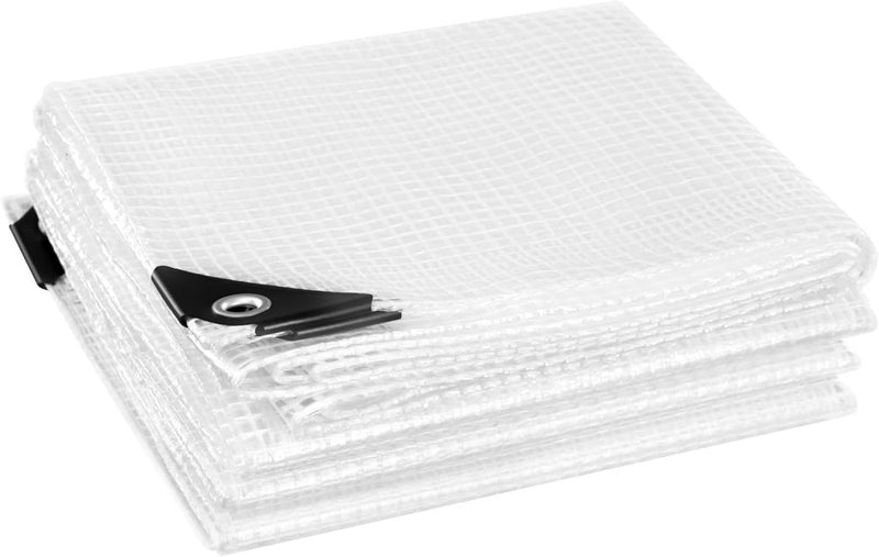 Carica immagine in Galleria Viewer, Waterdicht afdekzeil 4 x 6 meter 140 g/m² transparant met ogen – PE dekzeil – beschermzeil - happygetfit.com
